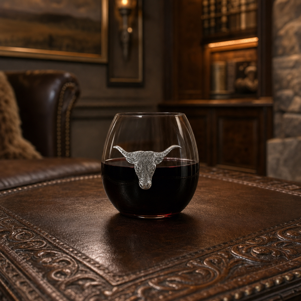 Longhorn Stemless Wine Glass 7