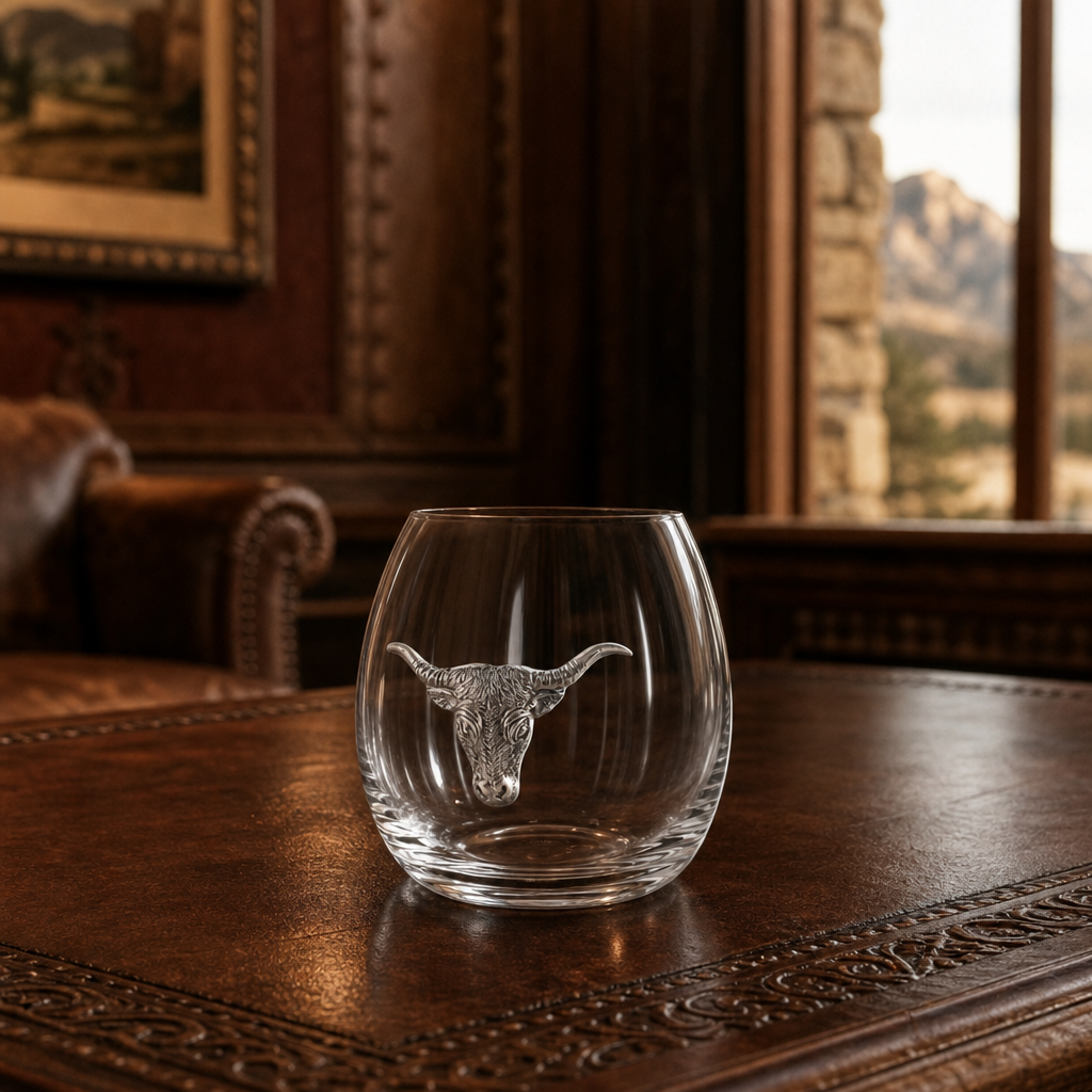 Longhorn Stemless Wine Glass 9