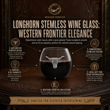 Longhorn Stemless Wine Glass 1