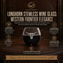 Longhorn Stemless Wine Glass 1