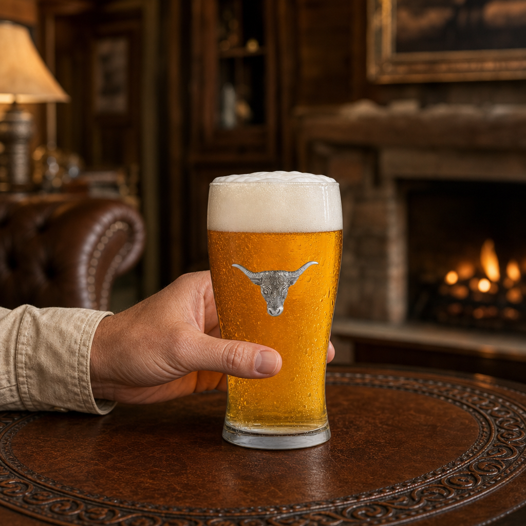 Long  Horn Beer Glass 6