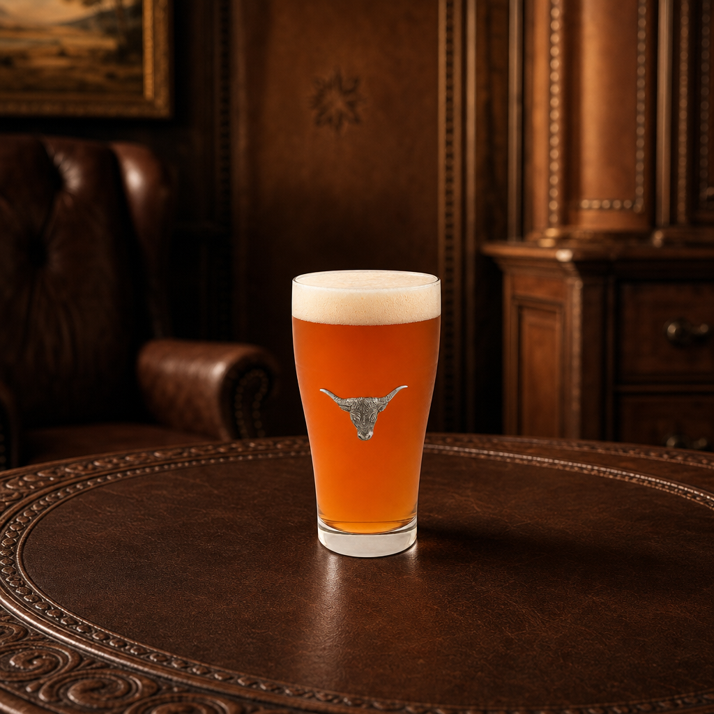 Long  Horn Beer Glass 9