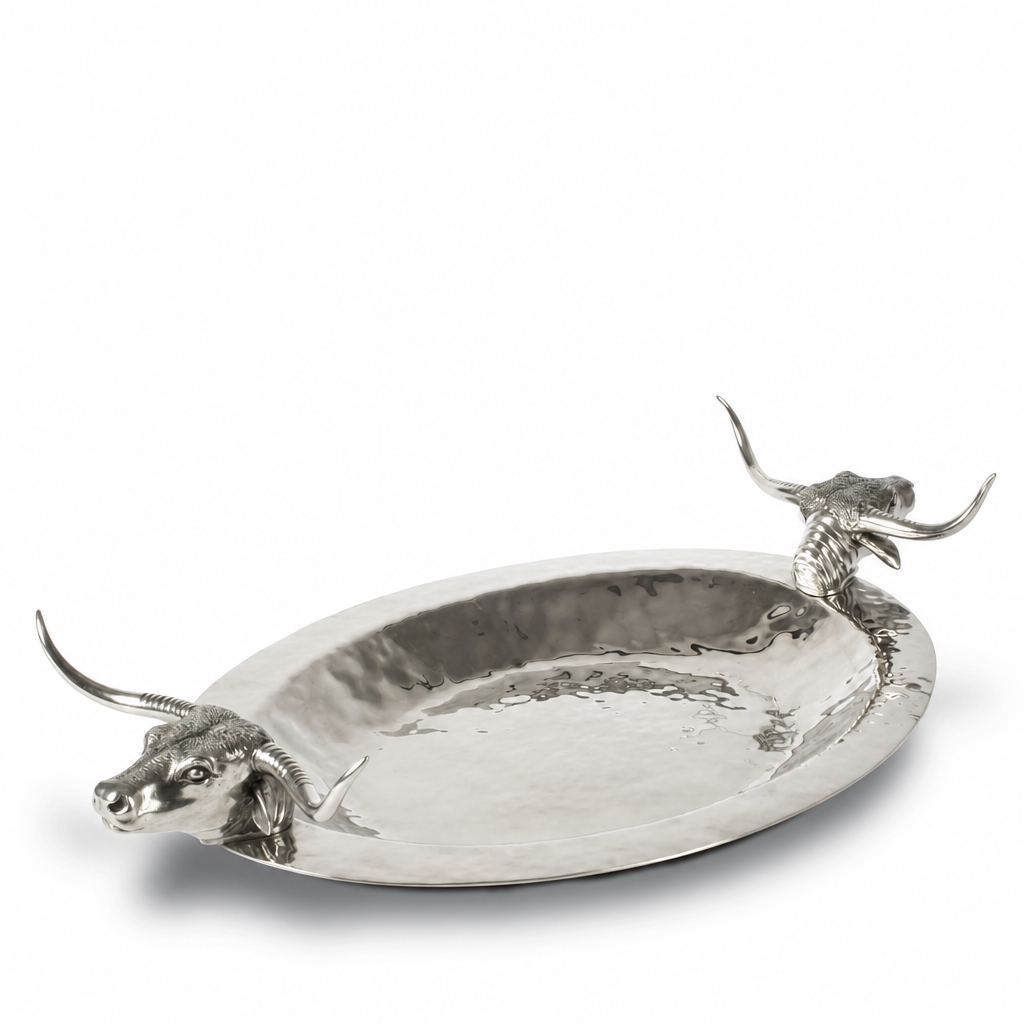 Long Horn Steer Tray - Steel 1