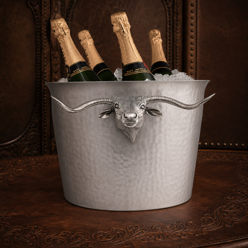 Long Horn Steer Ice Tub Punchbowl 5