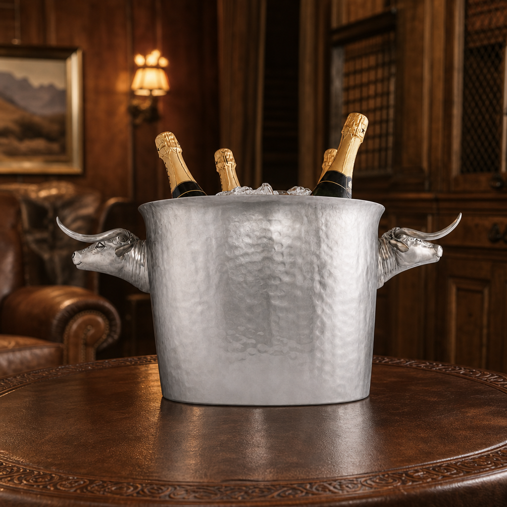 Long Horn Steer Ice Tub Punchbowl 7