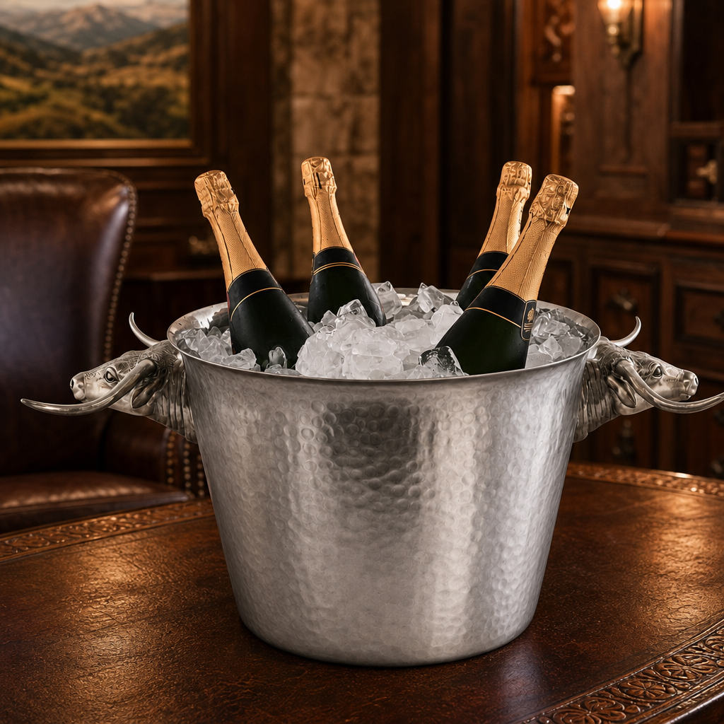 Long Horn Steer Ice Tub Punchbowl 8