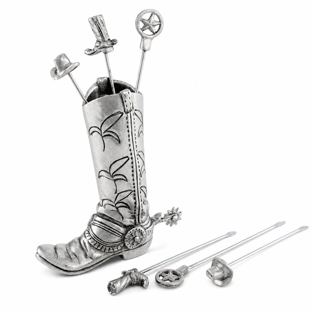 Western Boot Cheese Pick Set 1