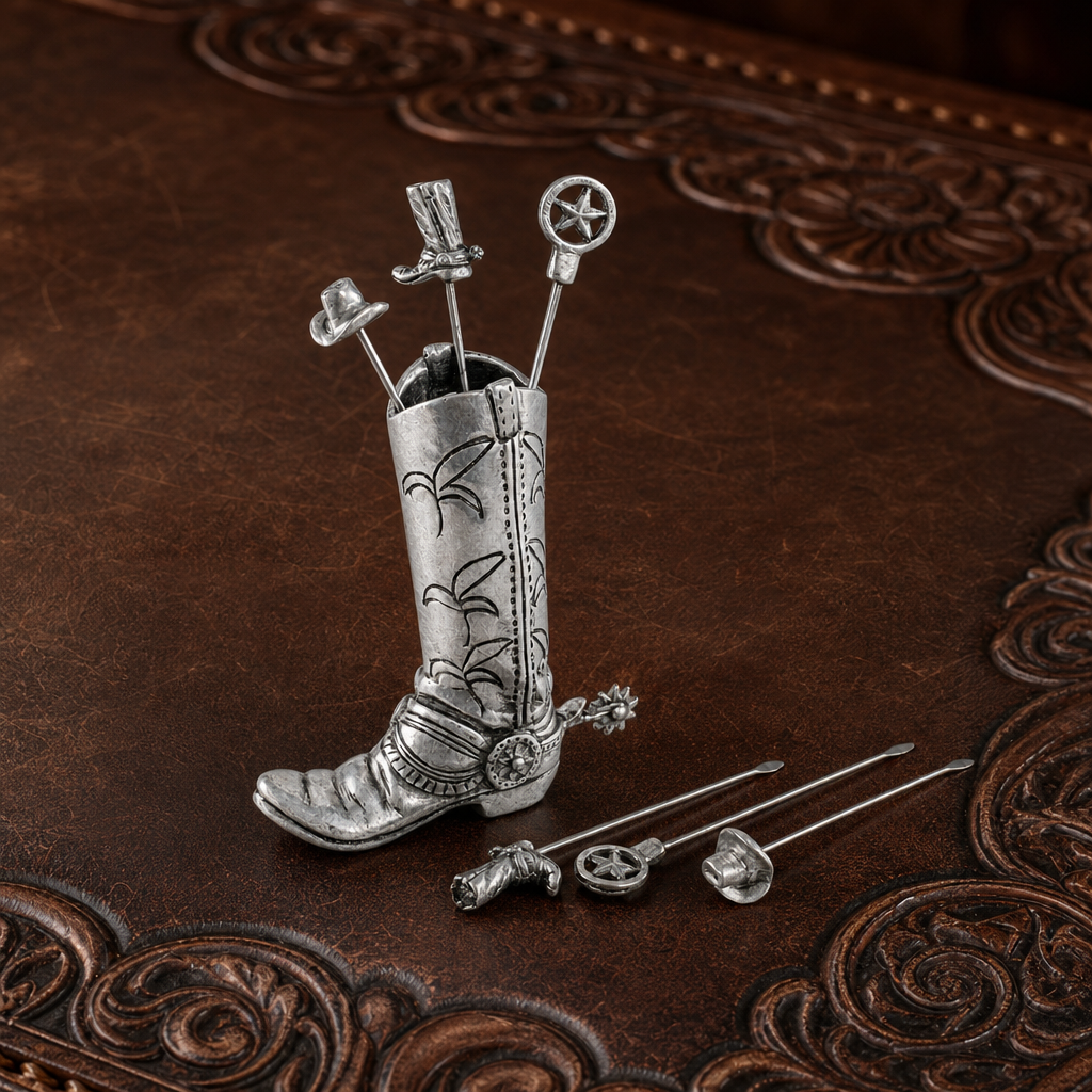 Western Boot Cheese Pick Set 1
