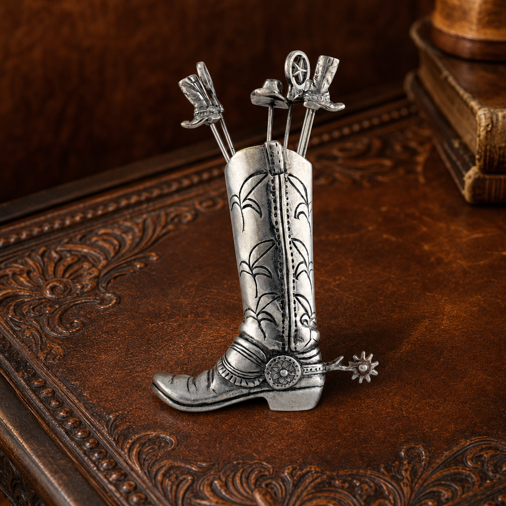 Western Boot Cheese Pick Set 3