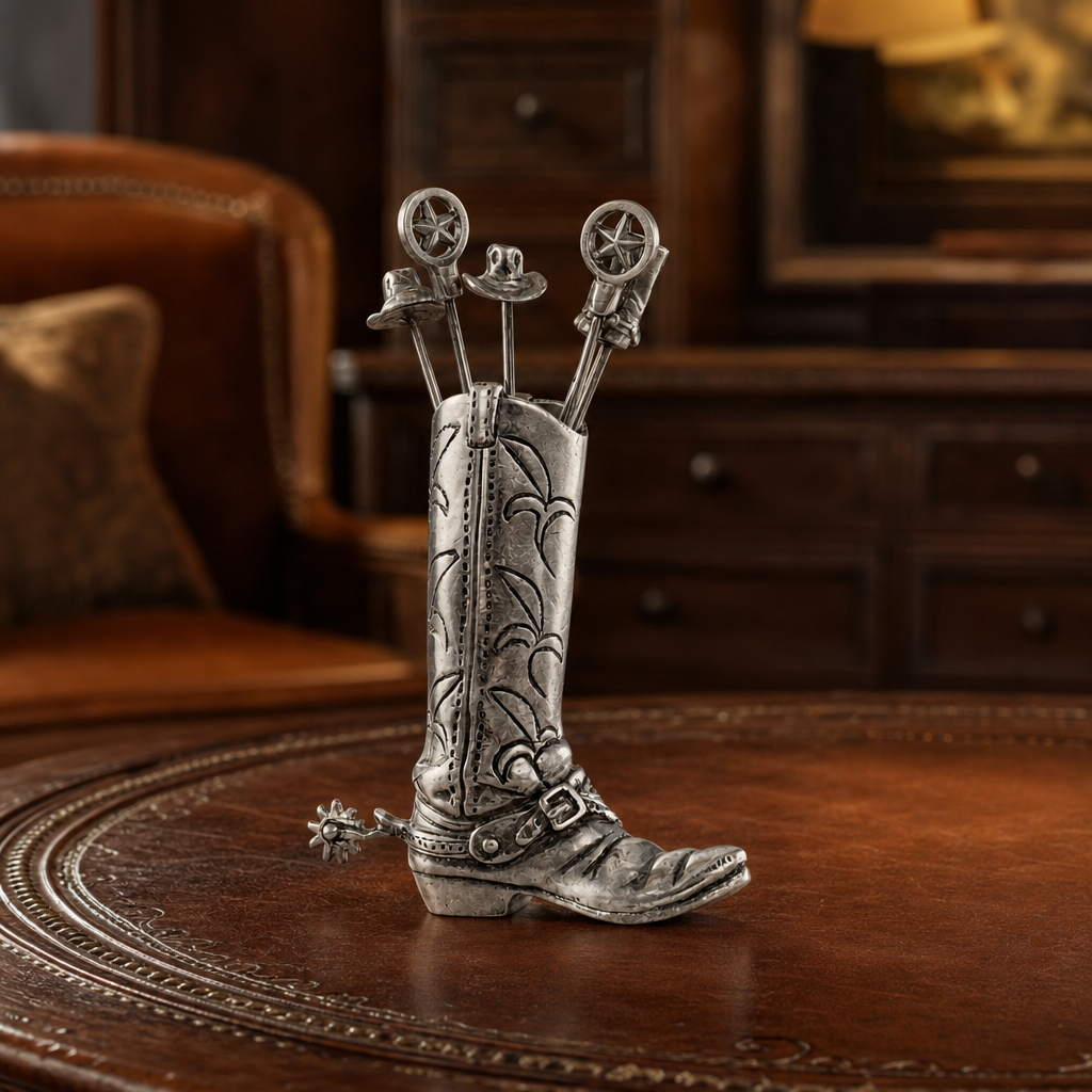 Western Boot Cheese Pick Set 8