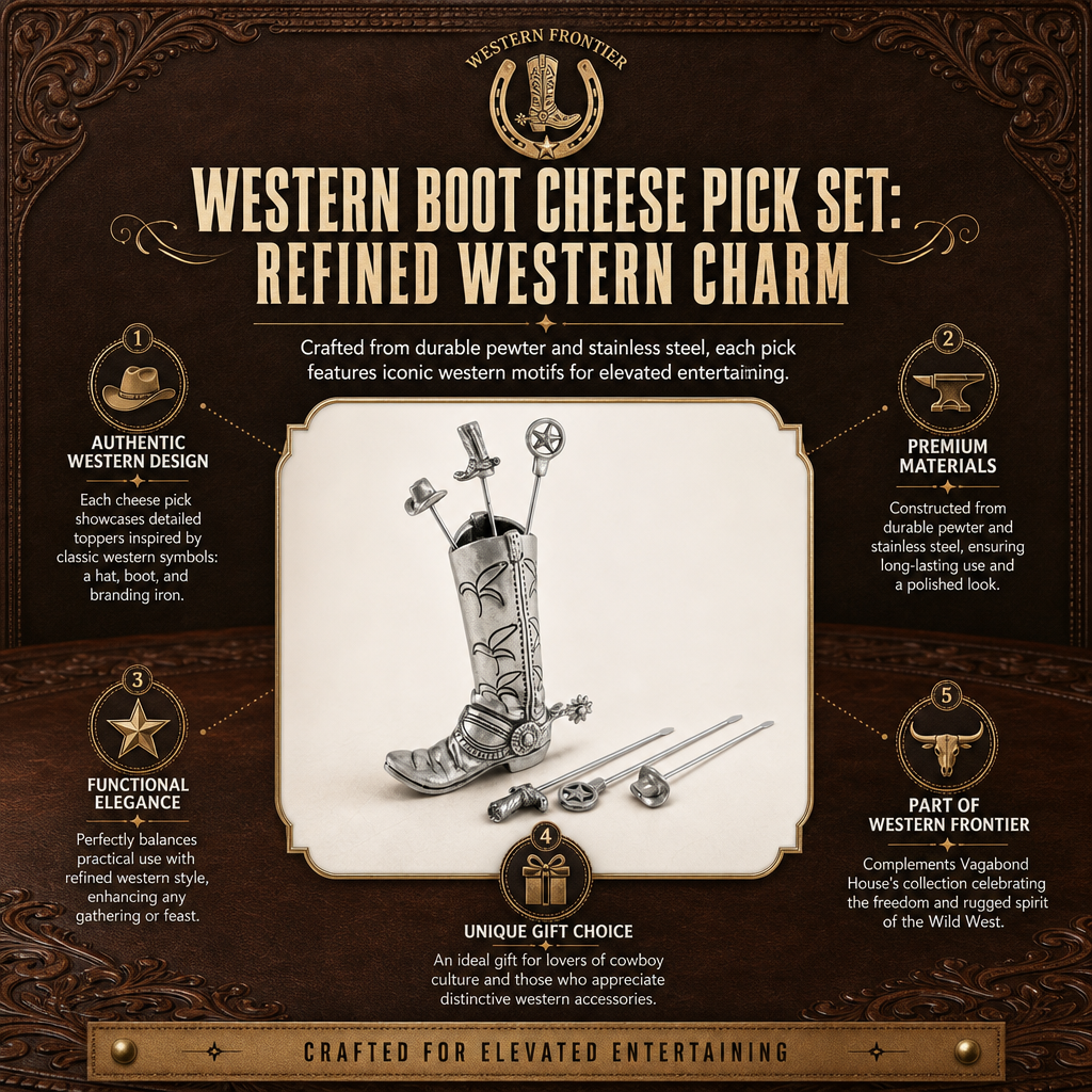 Western Boot Cheese Pick Set 1