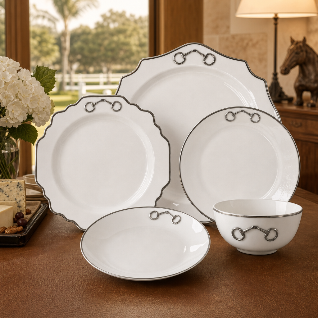 Bone China Pewter Bit Dinnerware 3