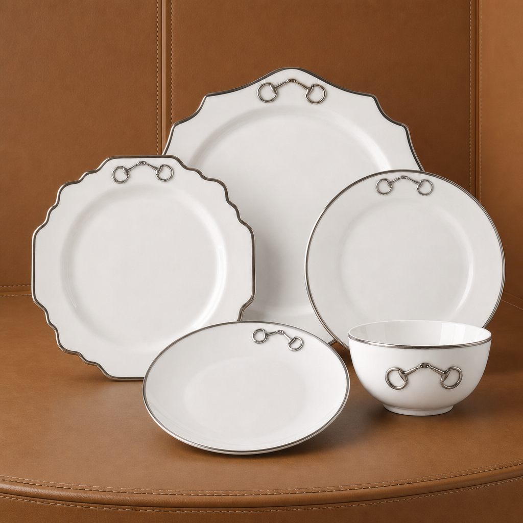 Bone China Pewter Bit Dinnerware 1