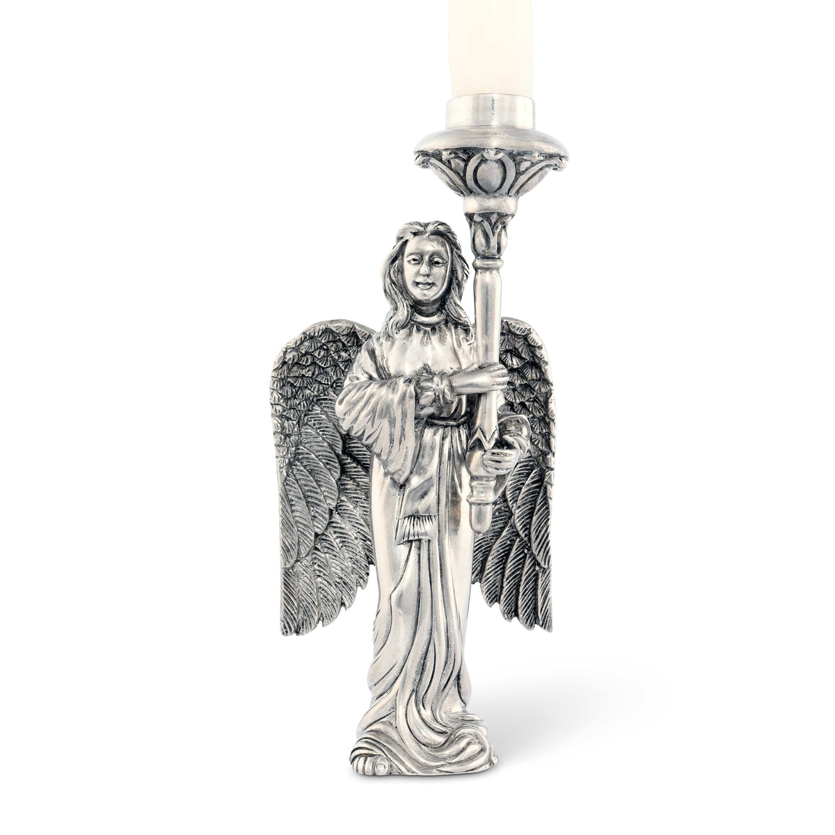 Pewter Angel Candlestick -  Short