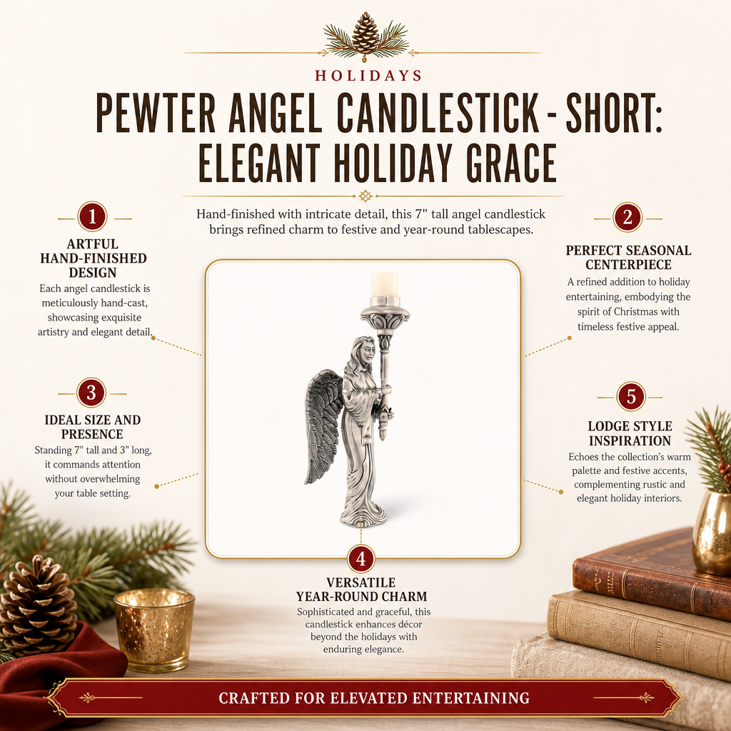 Pewter Angel Candlestick -  Short 1