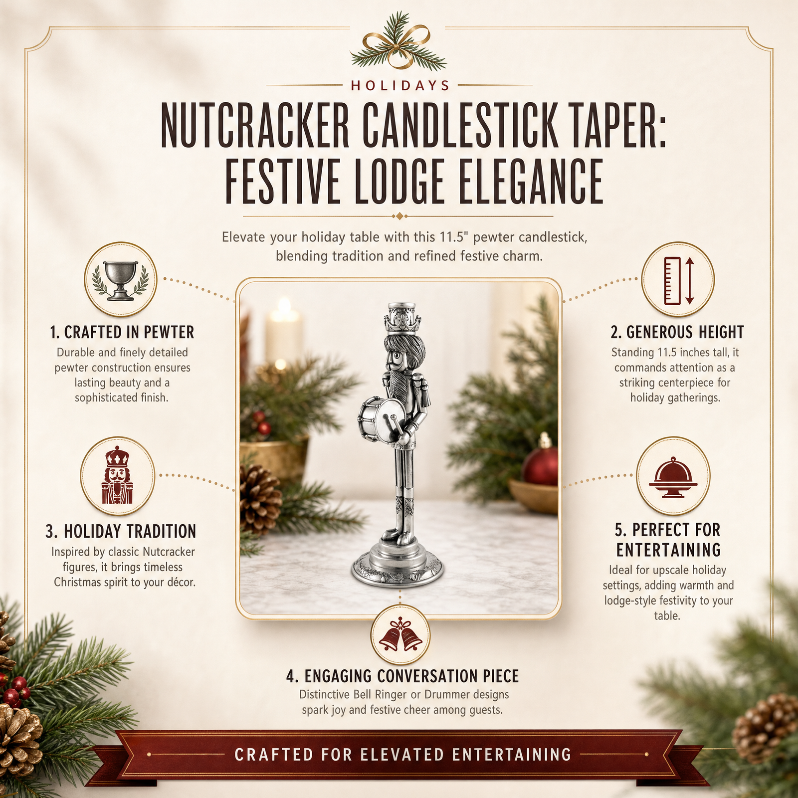 Nutcracker Candlestick Taper