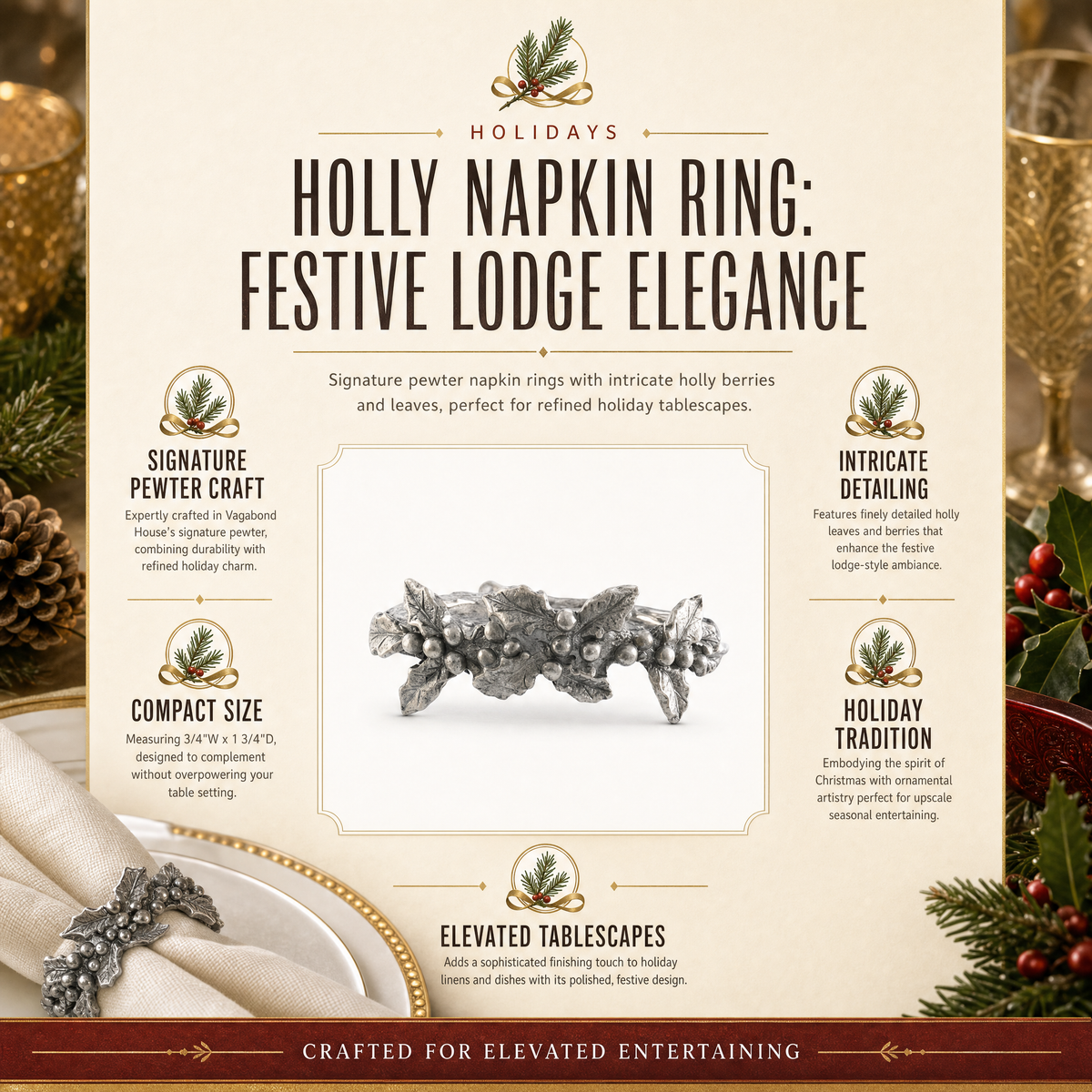 Holly Napkin Ring 1