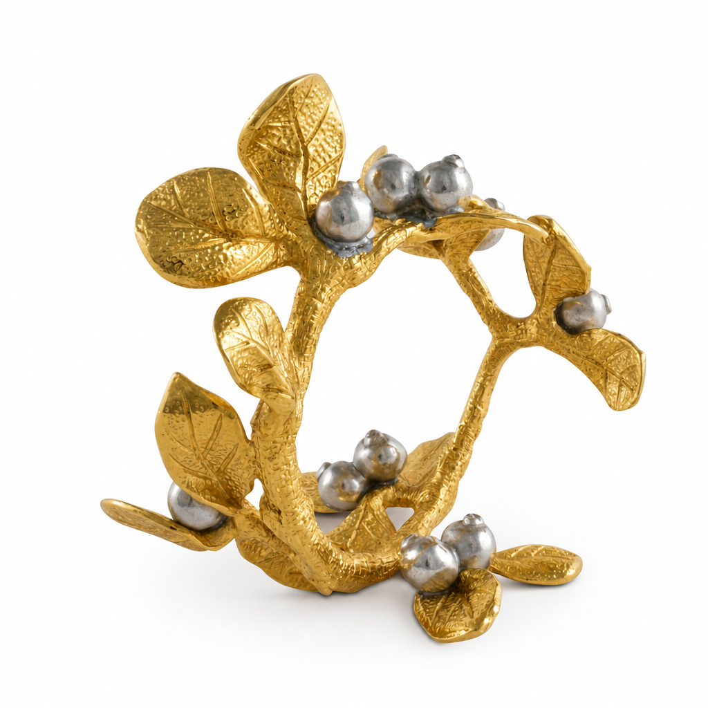 Golden Winter Berry Napkin Ring 1