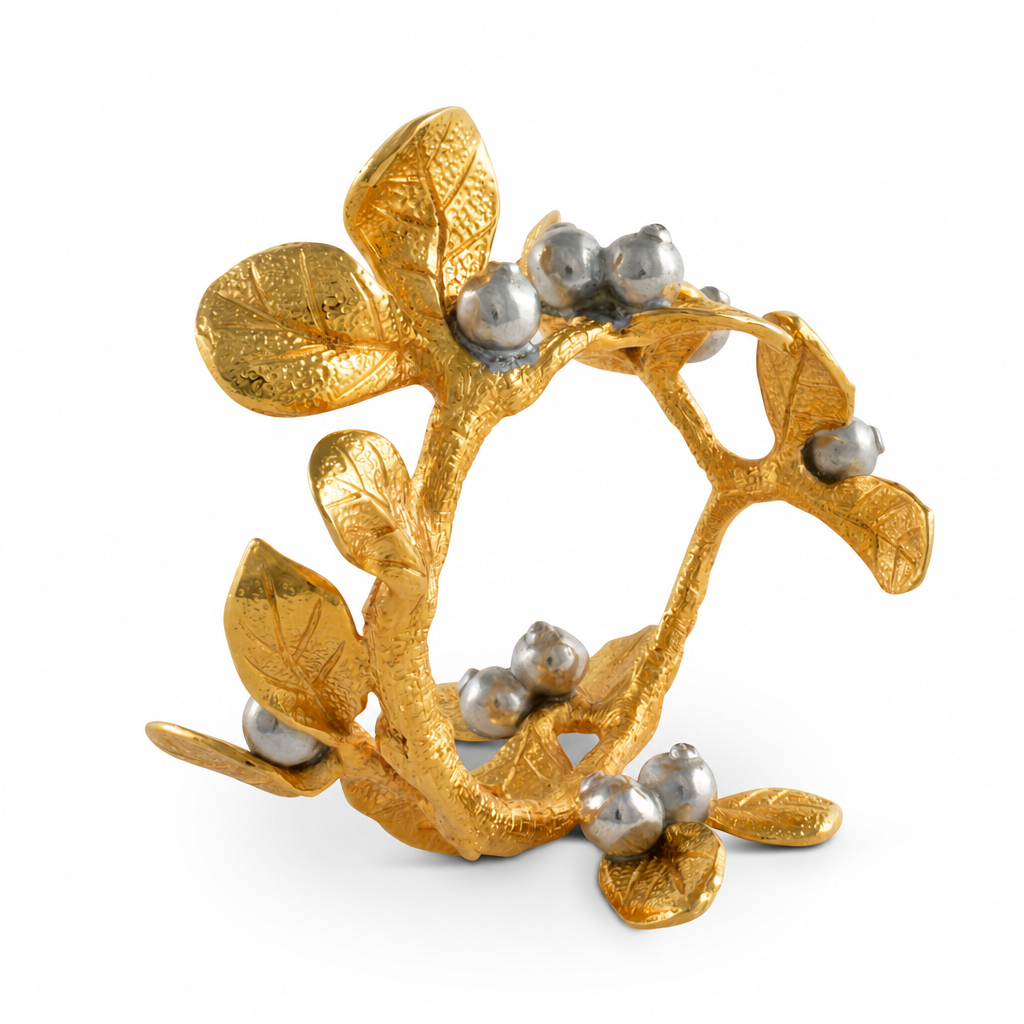 Golden Winter Berry Napkin Ring 1