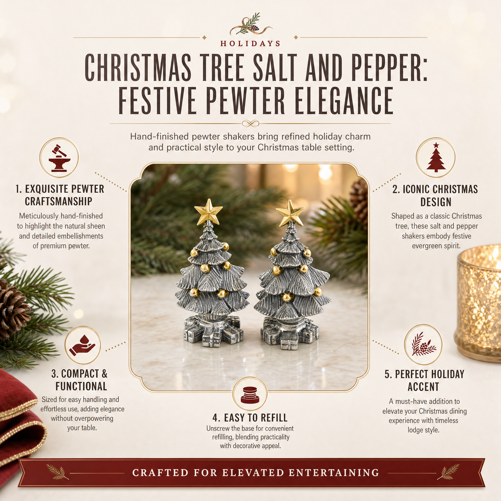 Christmas Tree Salt and Pepper 1