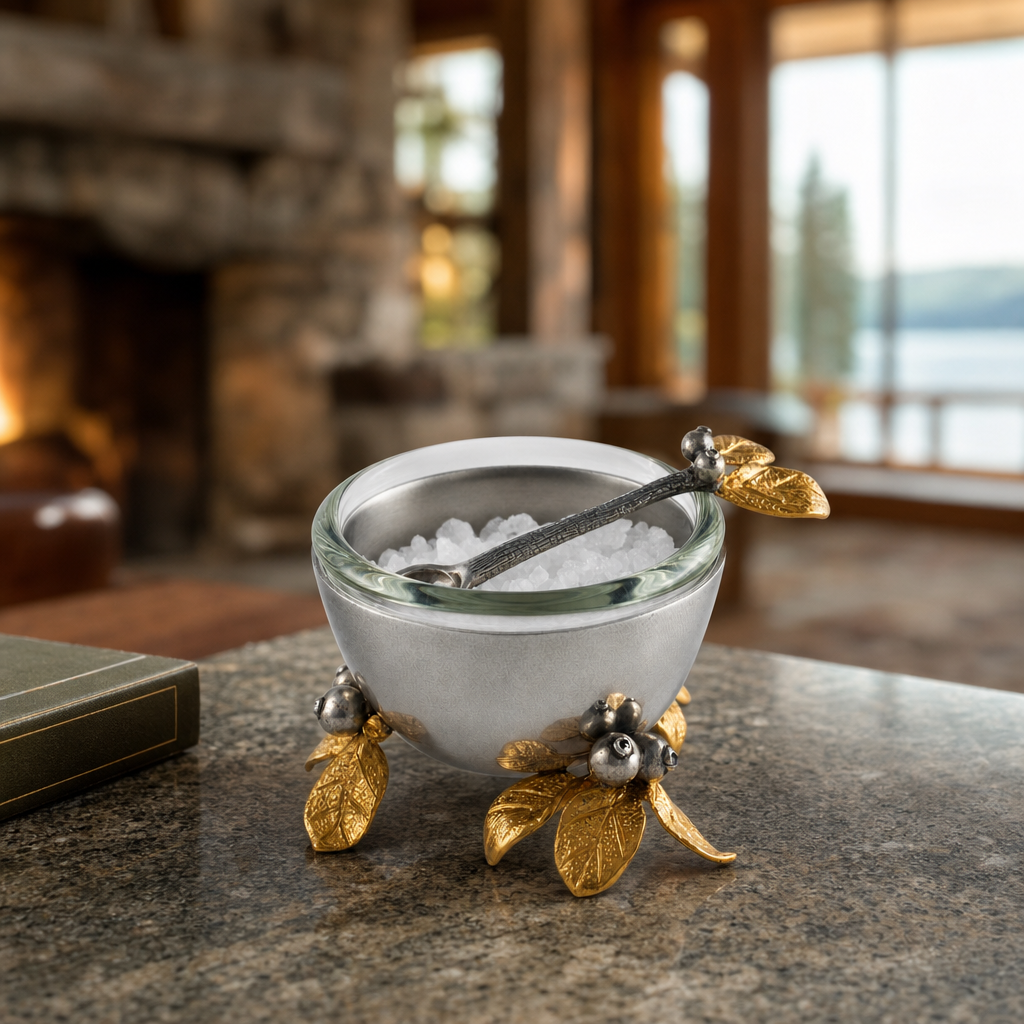 Golden Winter Berry Salt Cellar 1