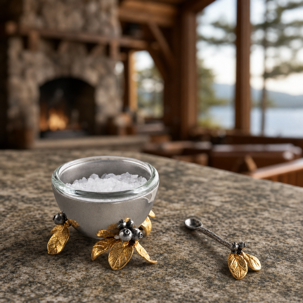 Golden Winter Berry Salt Cellar 3