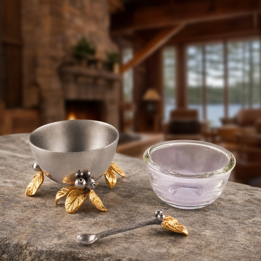 Golden Winter Berry Salt Cellar 4