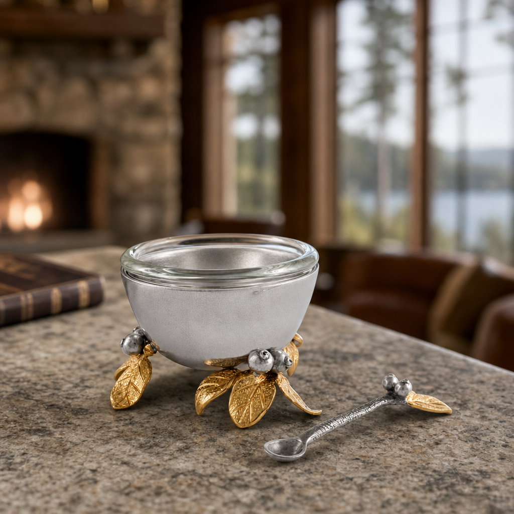 Golden Winter Berry Salt Cellar 5