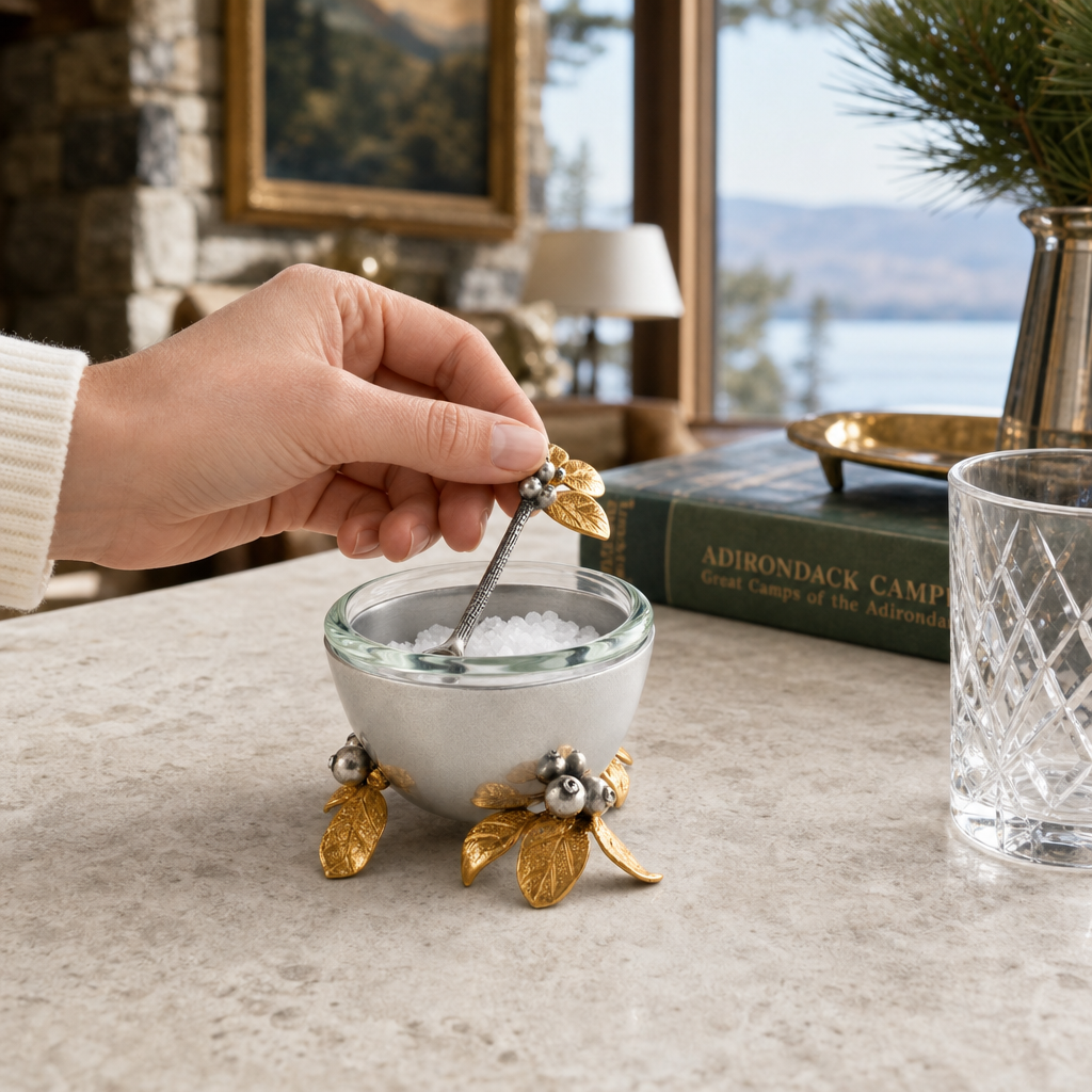 Golden Winter Berry Salt Cellar 6