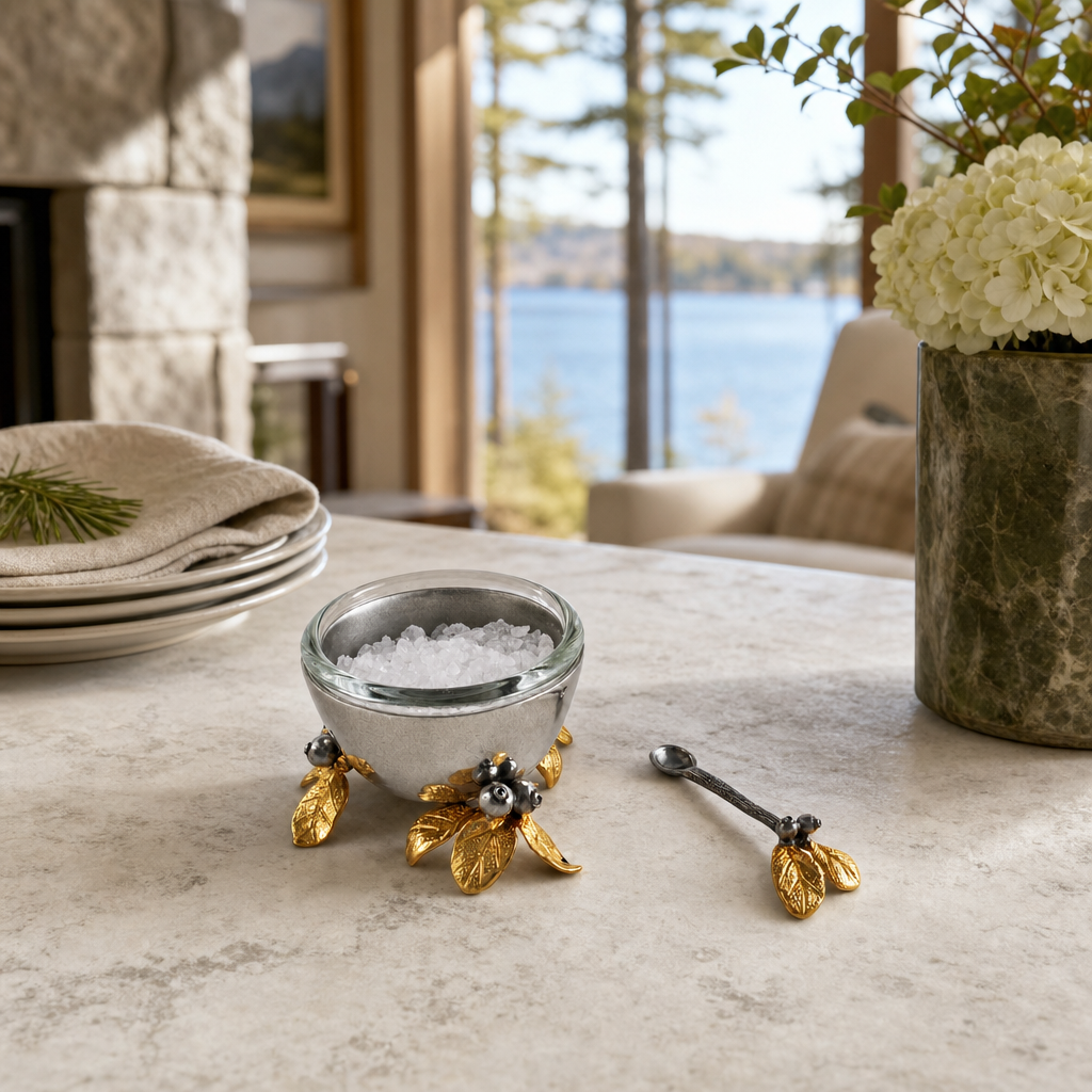 Golden Winter Berry Salt Cellar 7