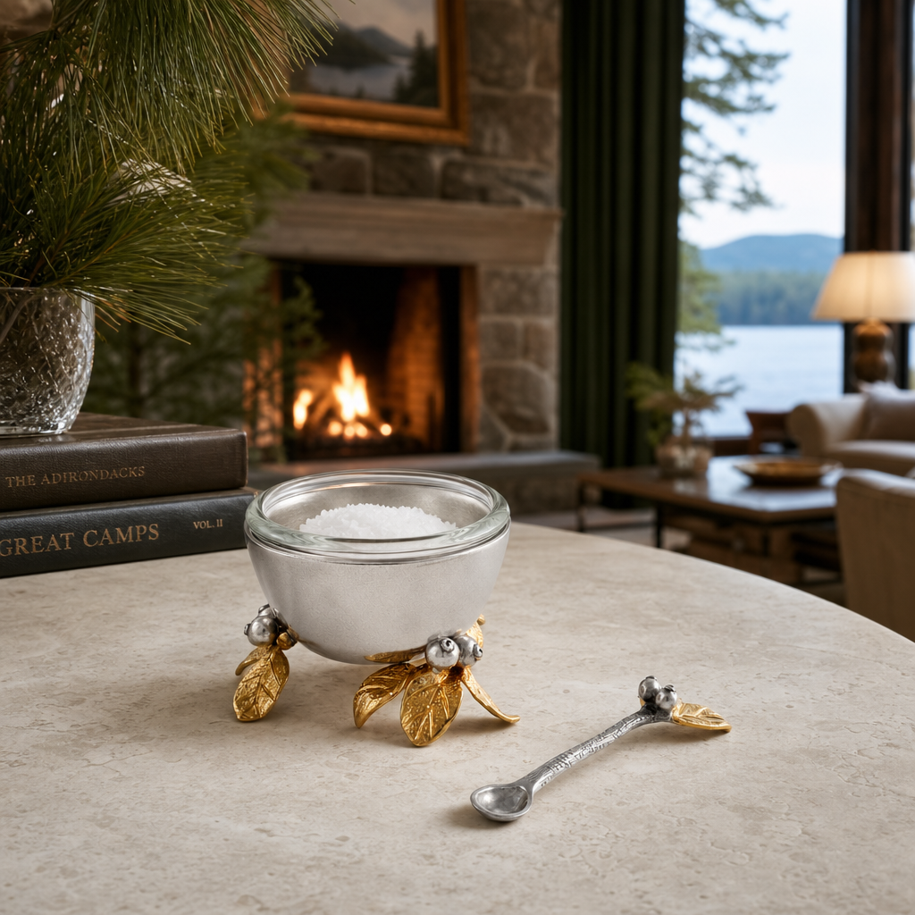 Golden Winter Berry Salt Cellar 9