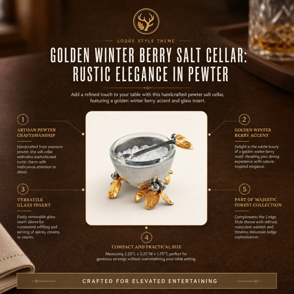 Golden Winter Berry Salt Cellar 1