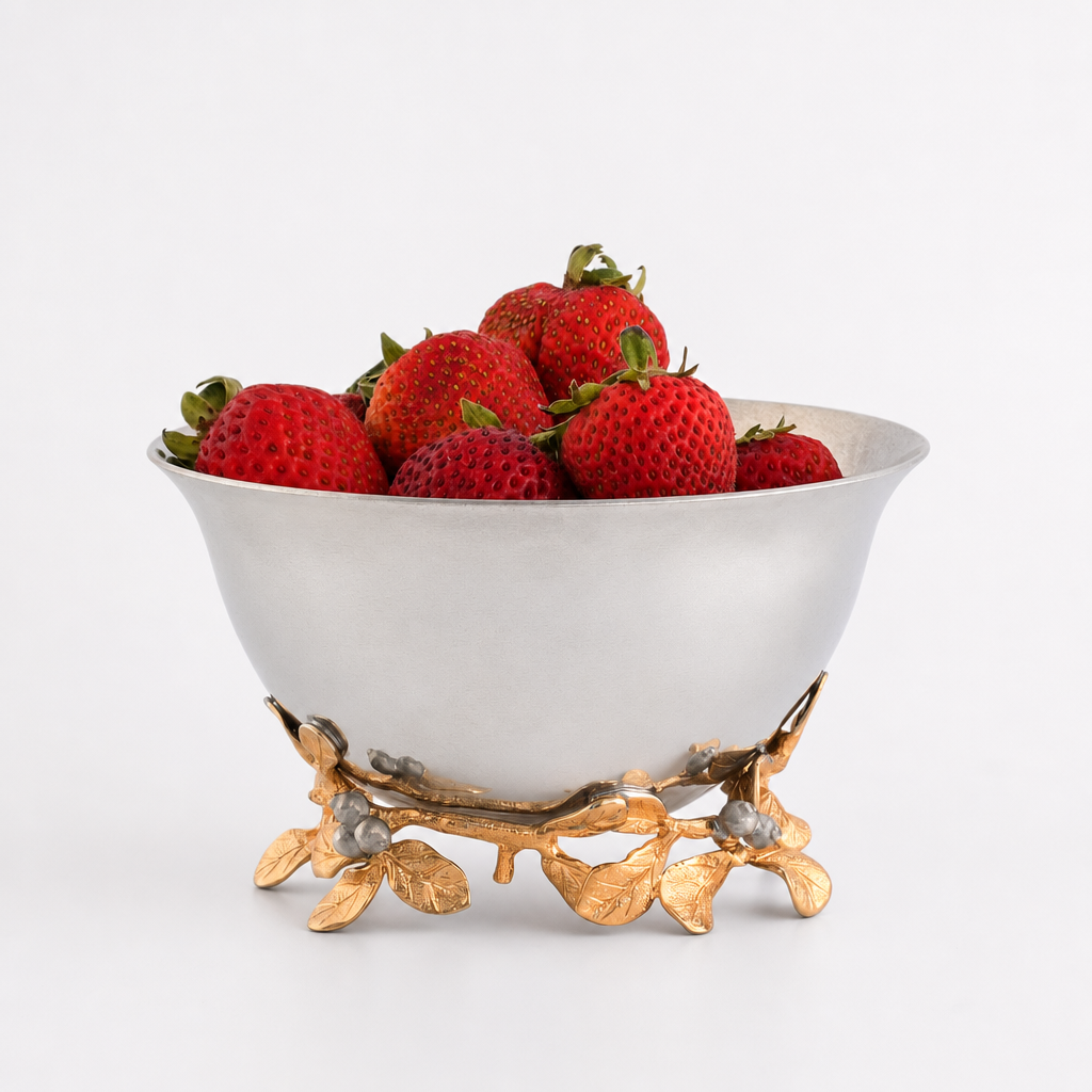 Winter Berry Pewter Bowl 1
