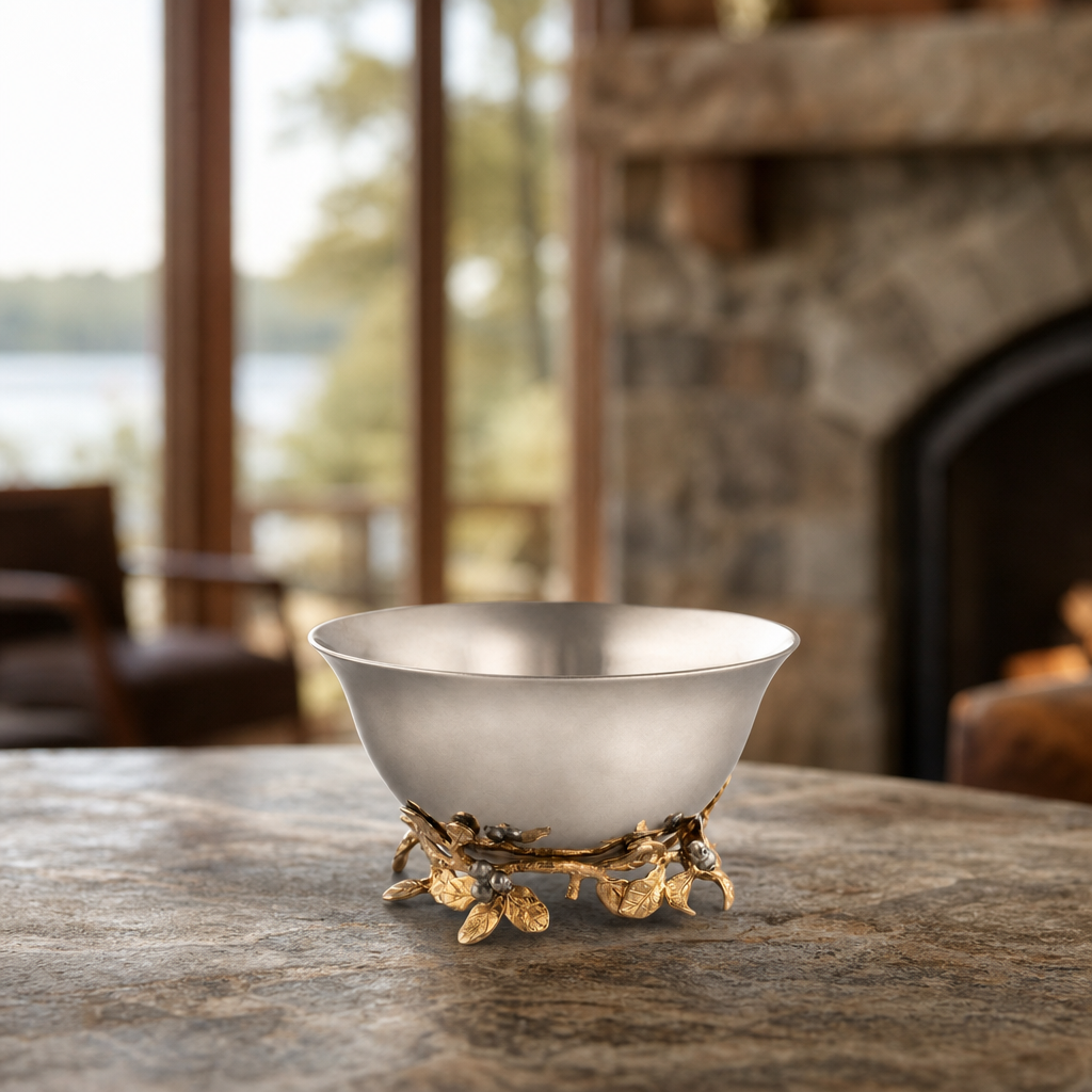 Winter Berry Pewter Bowl 4