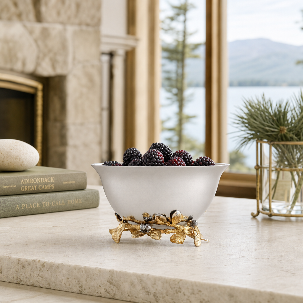 Winter Berry Pewter Bowl 9