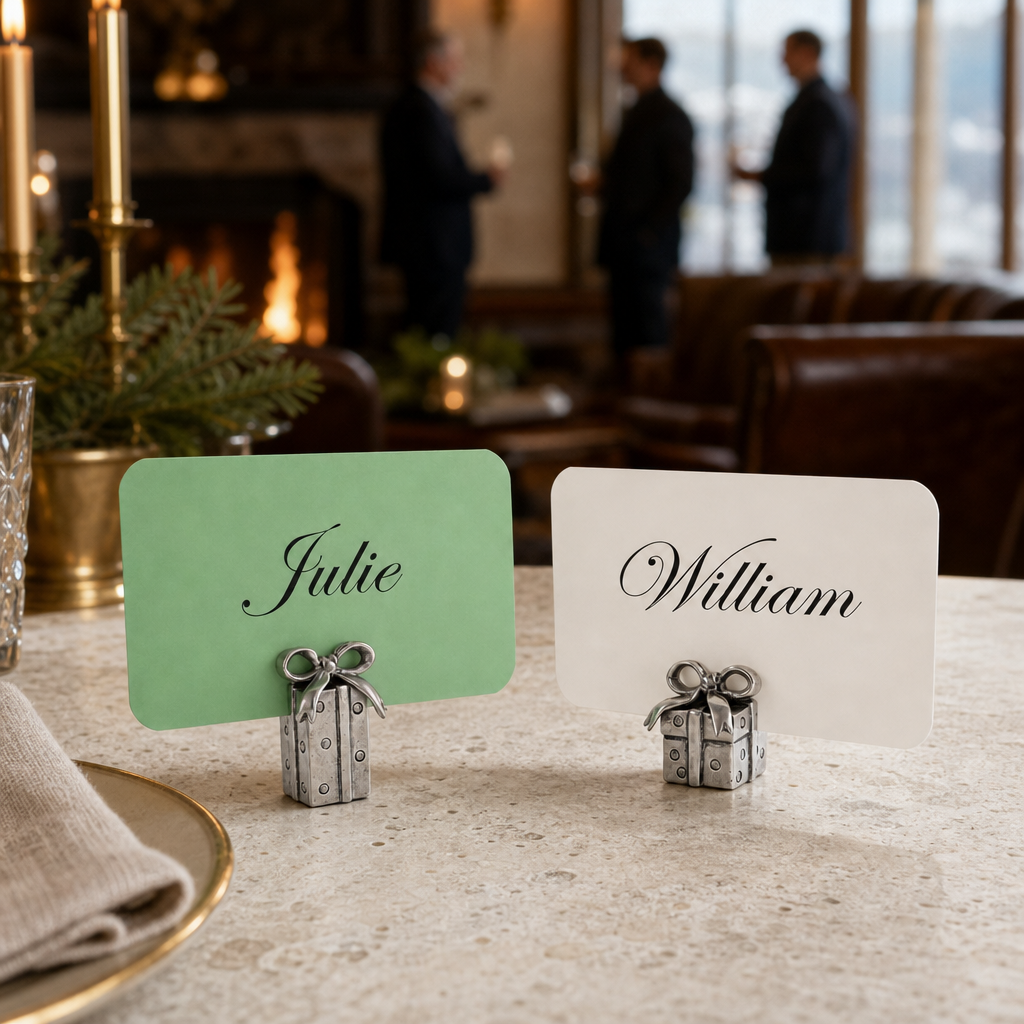 Christmas Package Placecard Holder Pair 7