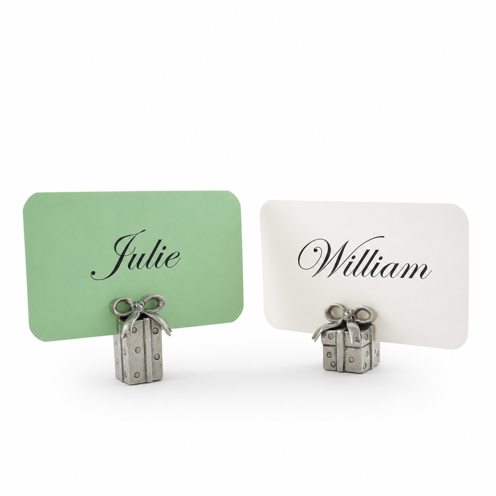 Christmas Package Placecard Holder Pair 10