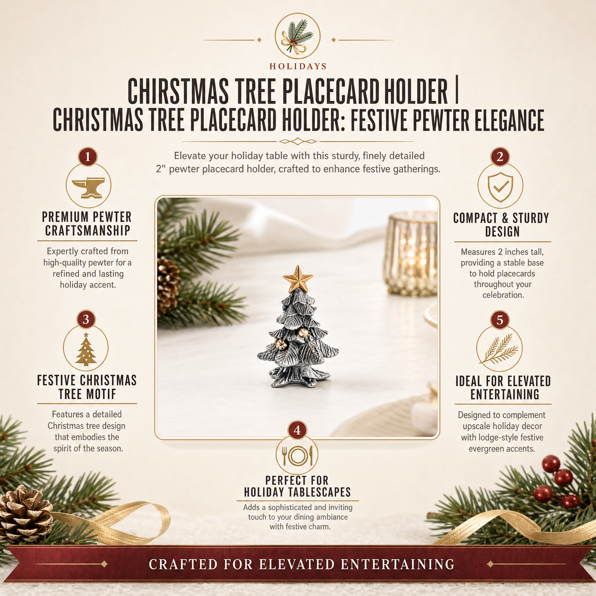 Chirstmas Tree Placecard Holder 1