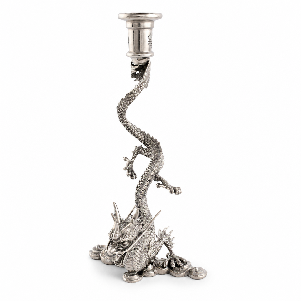 Dragon Pewter Candlestick 1