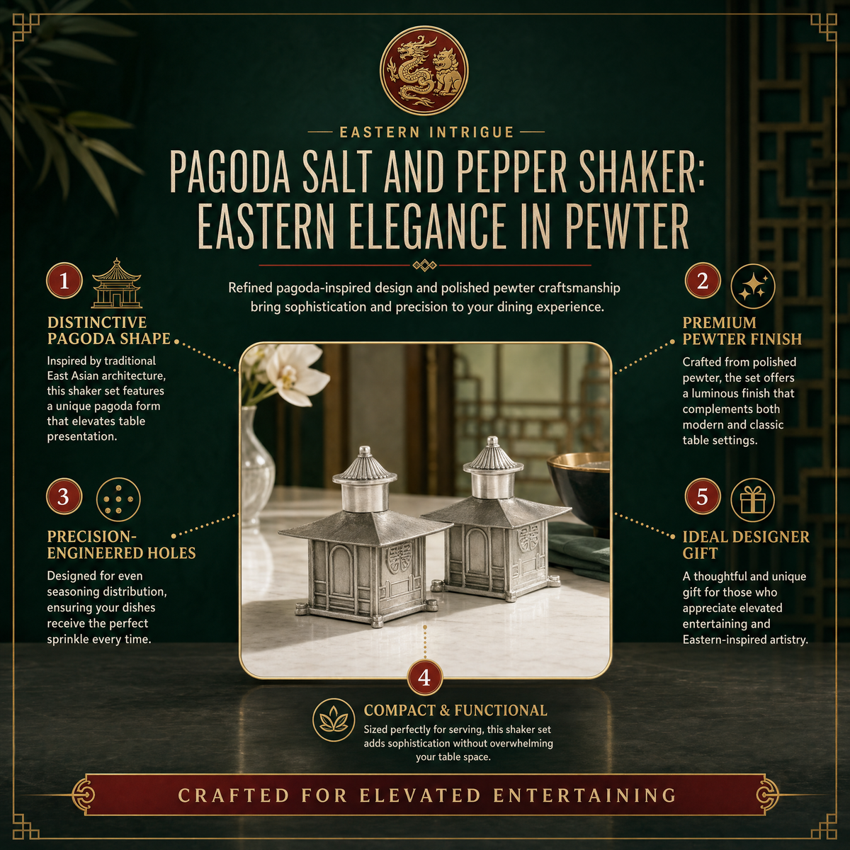 Pagoda Salt and Pepper Shaker 9