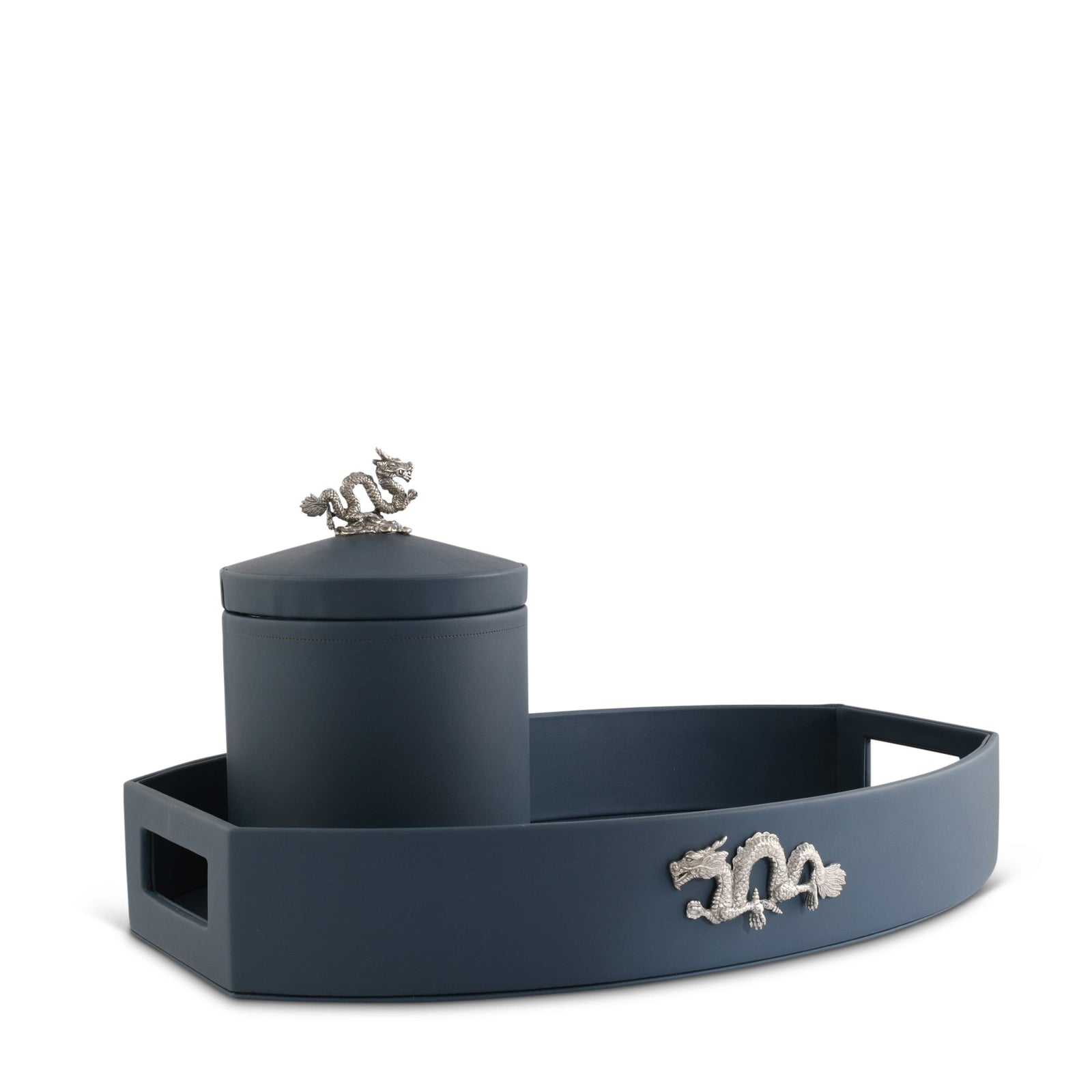 Vagabond House Eastern Intrigue Dragon Vegan Leather Parlor Tray