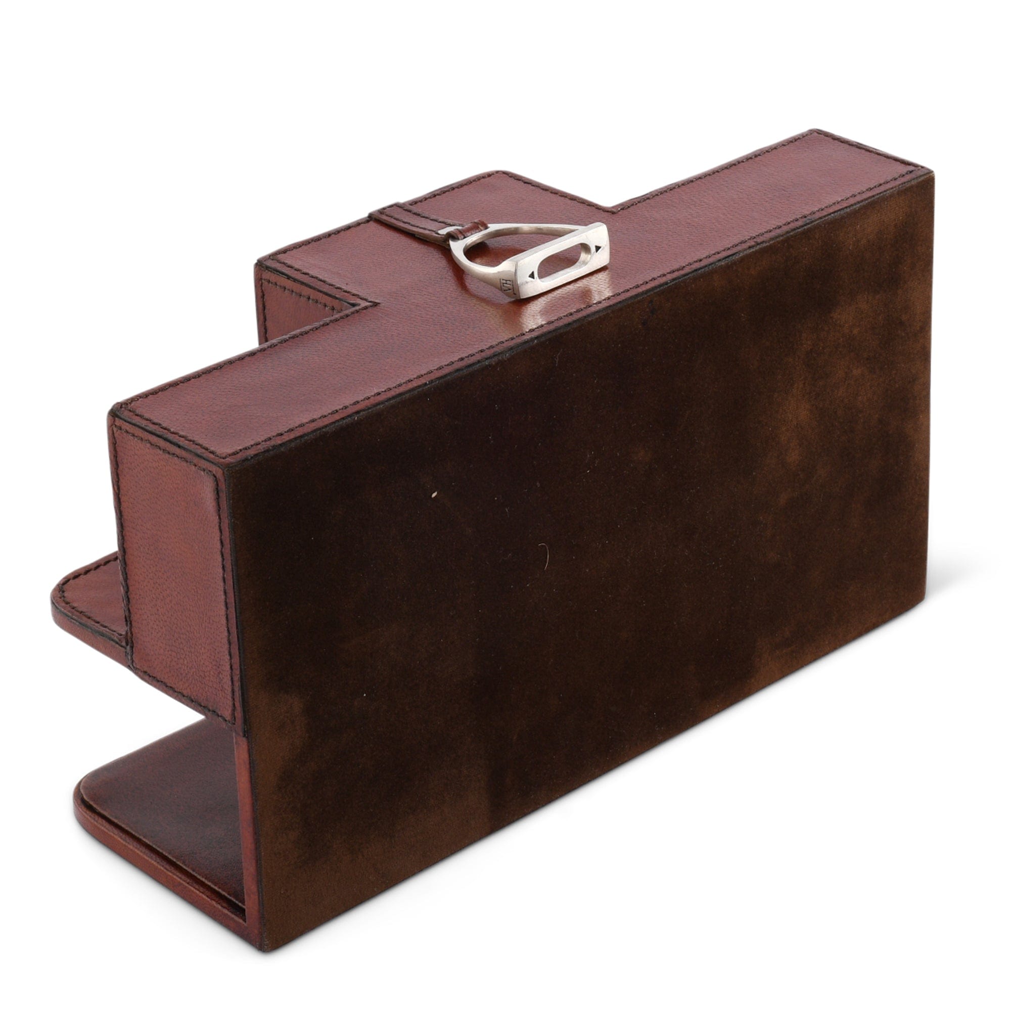Vagabond House Equestrian Premium Genuine Leather Stirrup Desk Organizer for Office