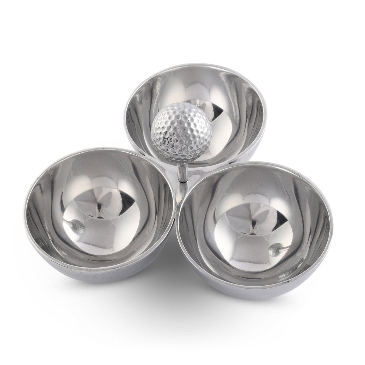 Vagabond House Golf Nut Bowl 3 Section