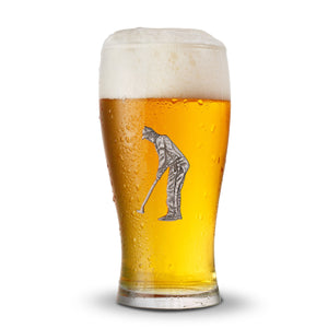 Vagabond House Golf Golfer Beer Glass