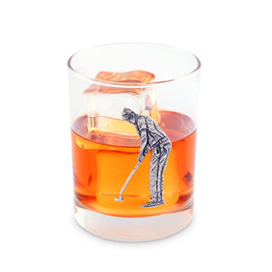 Vagabond House Golf Golfer Double Old Fashioned Glass