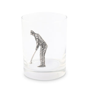 Vagabond House Golf Golfer Double Old Fashioned Glass