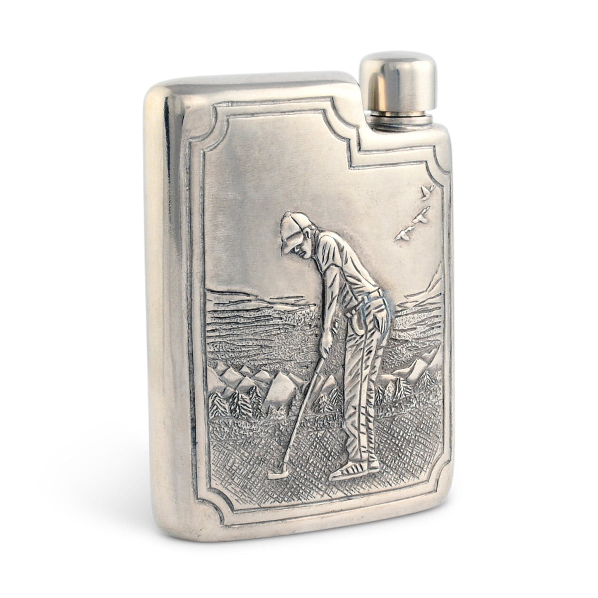 Vagabond House Golf Golfer Pewter Flask