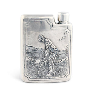 Vagabond House Golf Golfer Pewter Flask