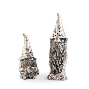 Vagabond House Holidays Gnome Pewter Salt and Pepper