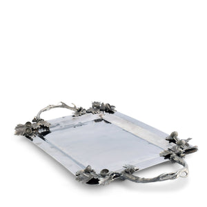 Vagabond House Lodge Style Fallen Antler Stainless Serving Tray